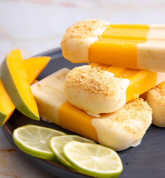 Key Lime and Mango Ice Pops