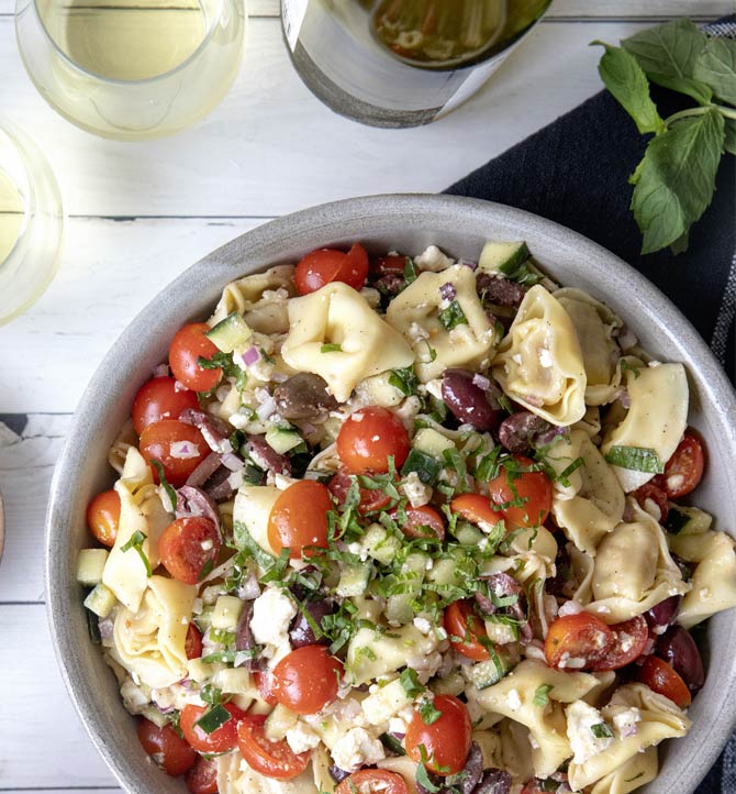 Greek Tortellini Pasta Salad